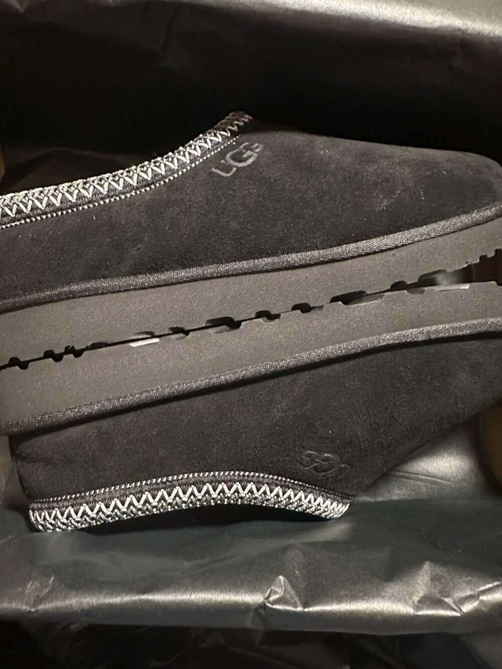 UGG Men's Tasman II Slipper - Black (Size 12) - Picture 3 of 5